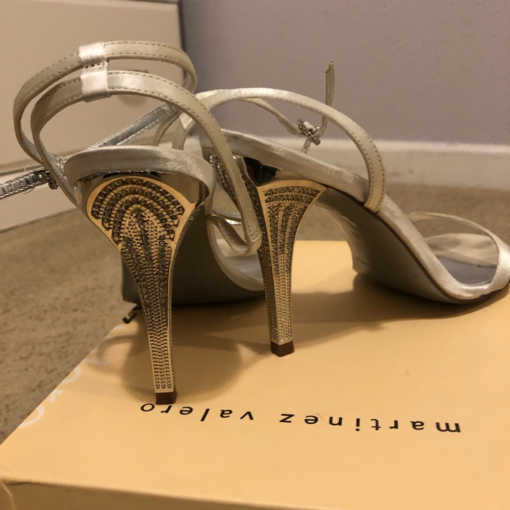 Martinez Valero Bess Ivory Satin Wedding Shoes